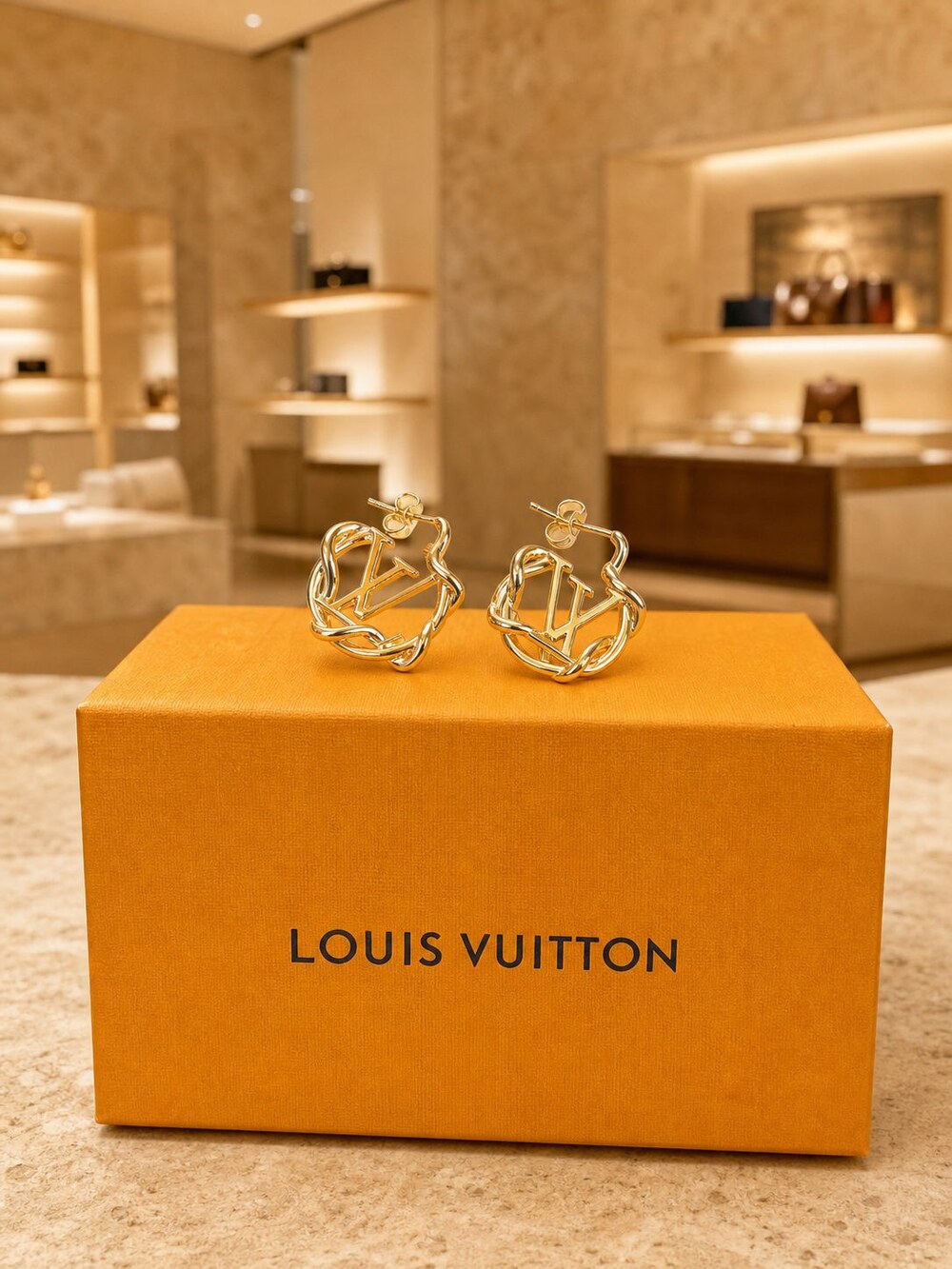 Louis Vuitton Signature Earrings Style 3 | New with Box - Picture 7 of 9